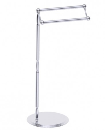 Kartners KFS-FL-SP-DTR-81 Free Standing Double Towel Rail Brushed Nickel 