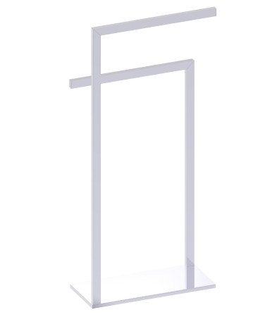 Kartners KFS-SQ-OS-DTR-81 Double Towel Rail Square, Opposing Sides Brushed Nickel