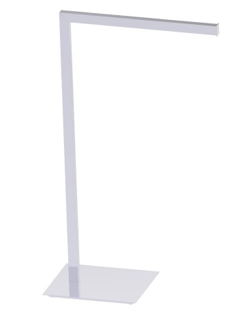 Kartners KFS-SQ-STR-81 Single Towel Rail Square Brushed Nickel