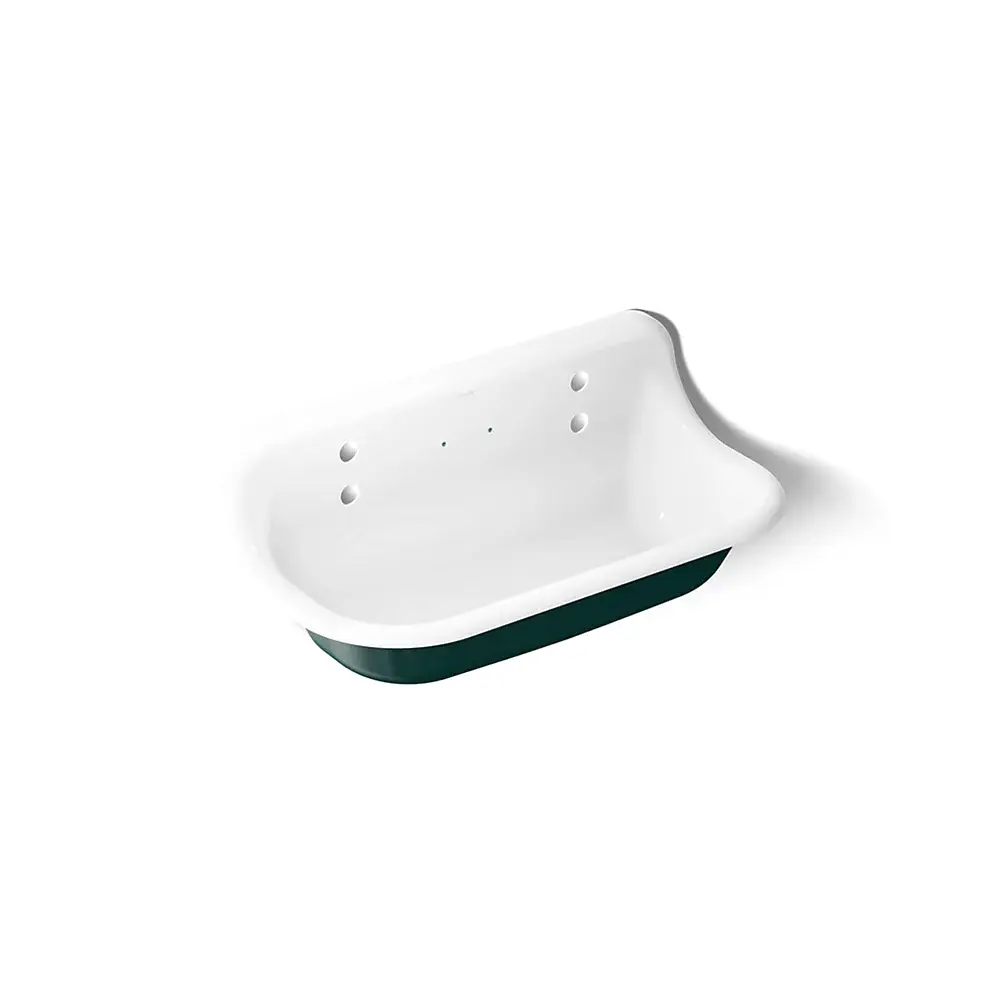 Kohler 3200-PAT-0 Brockway 36" Wall Mount Utility Sink Teal Exterior with White Interior