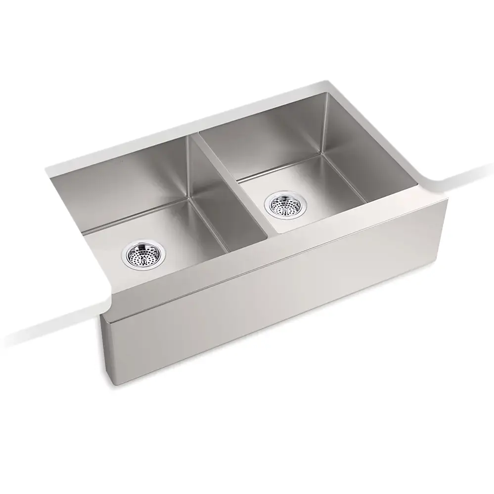 Kohler 33159-NA Strive 35-1/2" Undermount Double Farmhouse Sink Stainless Steel