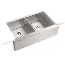 Kohler 33159-NA Strive 35-1/2" Undermount Double Farmhouse Sink Stainless Steel
