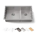 Kohler 33664-PC-NA Strive 32" Undermount Workstation Kitchen Sink Stainless Steel