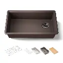 Kohler 33710-PC-CM2 Billings 32-1/2" Single Bowl Workstation Sink Matte Brown