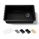Kohler 33712-PC-CM1 Billings 29" Undermount Workstation Kitchen Sink Matte Black