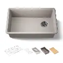 Kohler 33712-PC-CM3 Billings 29" Undermount Workstation Kitchen Sink Matte Taupe