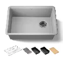 Kohler 33713-PC-CM4 Billings 27" Undermount Workstation Kitchen Sink Matte Grey