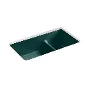 Kohler 6625-17 Iron Tones 33" Undermount Double Bowl Kitchen Sink Teal