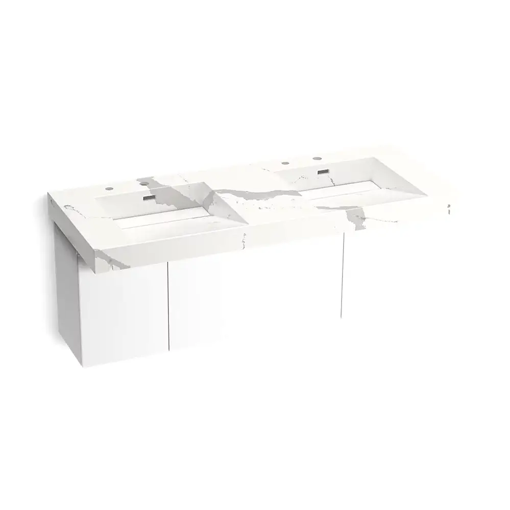 Kohler 81030-BPW-KEB Constellation 60" Wall Mount Basin Lavatory System Et Bianco Cal