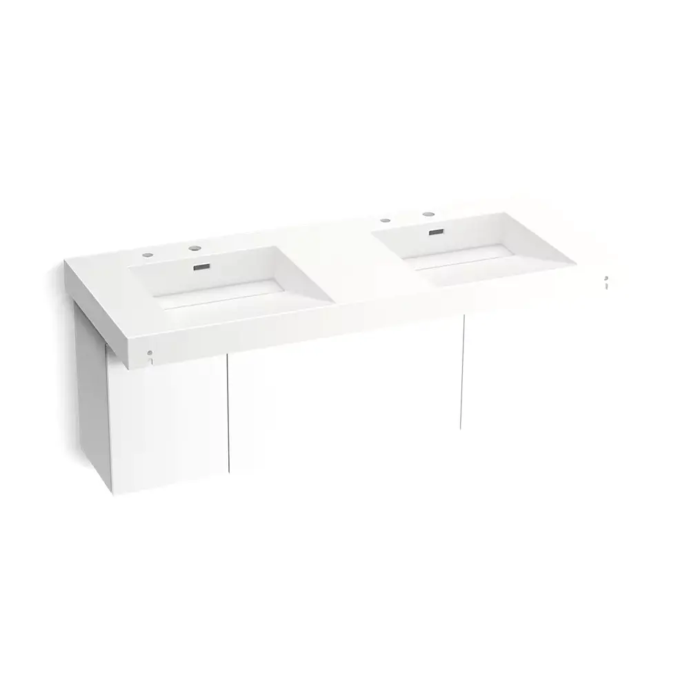 Kohler 81030-BPW-KEW Constellation 60" Wall Mount Basin Lavatory System Iconic White