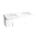 Kohler 81030-BPW-KEW Constellation 60" Wall Mount Basin Lavatory System Iconic White