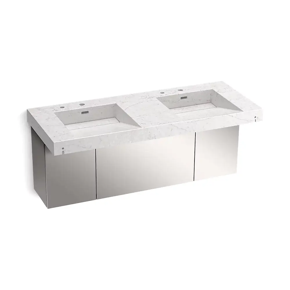 Kohler 81030-BSS-KEP Constellation 60" Wall Mount Basin System Pearl Jasmine