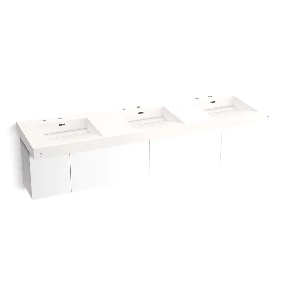 Kohler 81031-BPW-KCD Constellation 90" Wall Mount Lavatory System Designer White