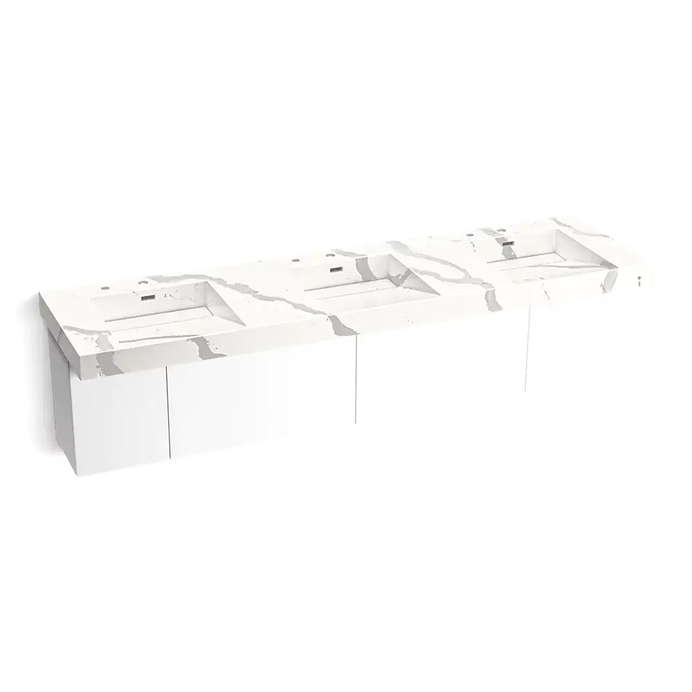 Kohler 81031-BPW-KEB Constellation 90" Wall Mount Lavatory System Et Bianco Cal