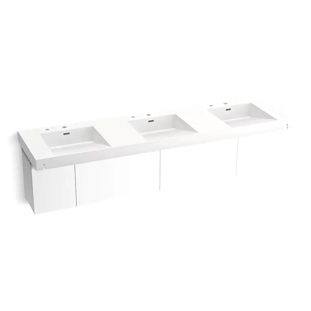 Kohler 81031-BPW-KEW Constellation 90" Wall Mount Lavatory System Iconic White