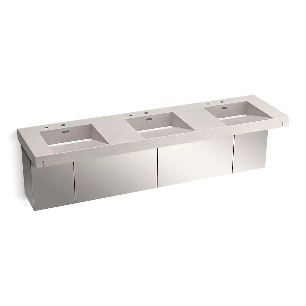 Kohler 81031-BSS-KED Constellation 90" Wall Mount Lavatory System Desert Silver