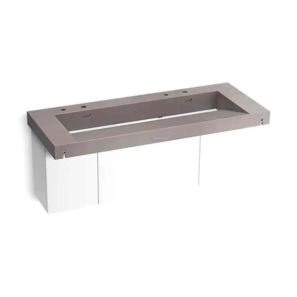 Kohler 81032-BPW-KCE Constellation 60" Wall Mount Trough System Ash Concrete