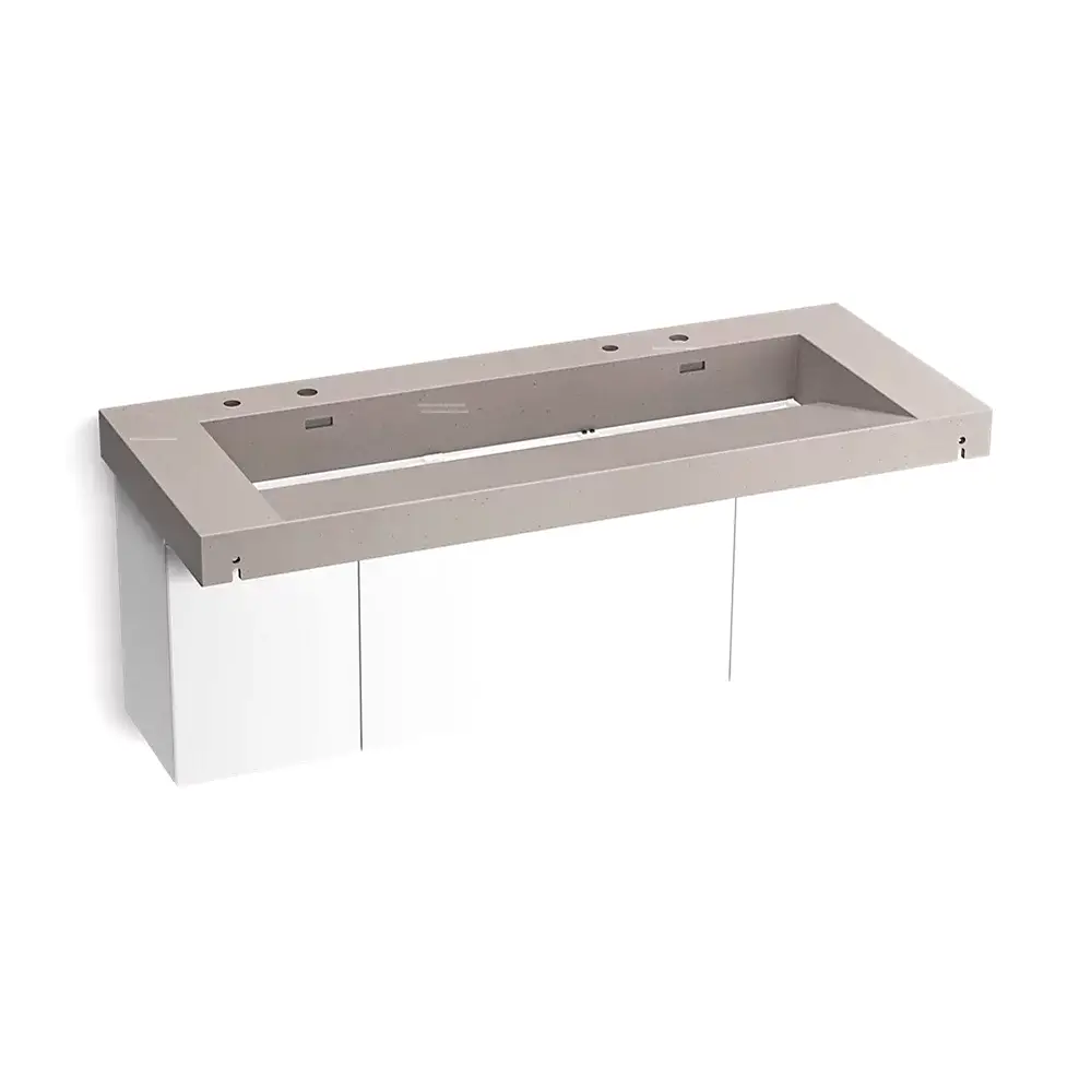 Kohler 81032-BPW-KCN Constellation 60" Wall Mount Trough System Neutral Concrete