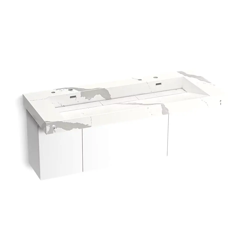 Kohler 81032-BPW-KEB Constellation 60" Wall Mount Trough System Et Bianco Cal