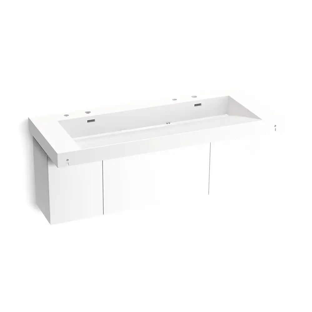 Kohler 81032-BPW-KEW Constellation 60" Wall Mount Trough System Iconic White