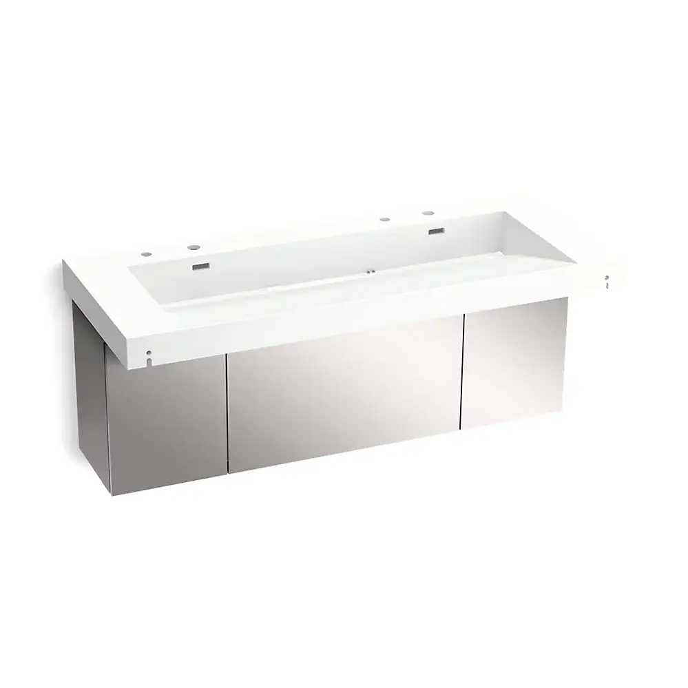 Kohler 81032-BSS-KEH Constellation 60" Wall Mount Trough System Miami White