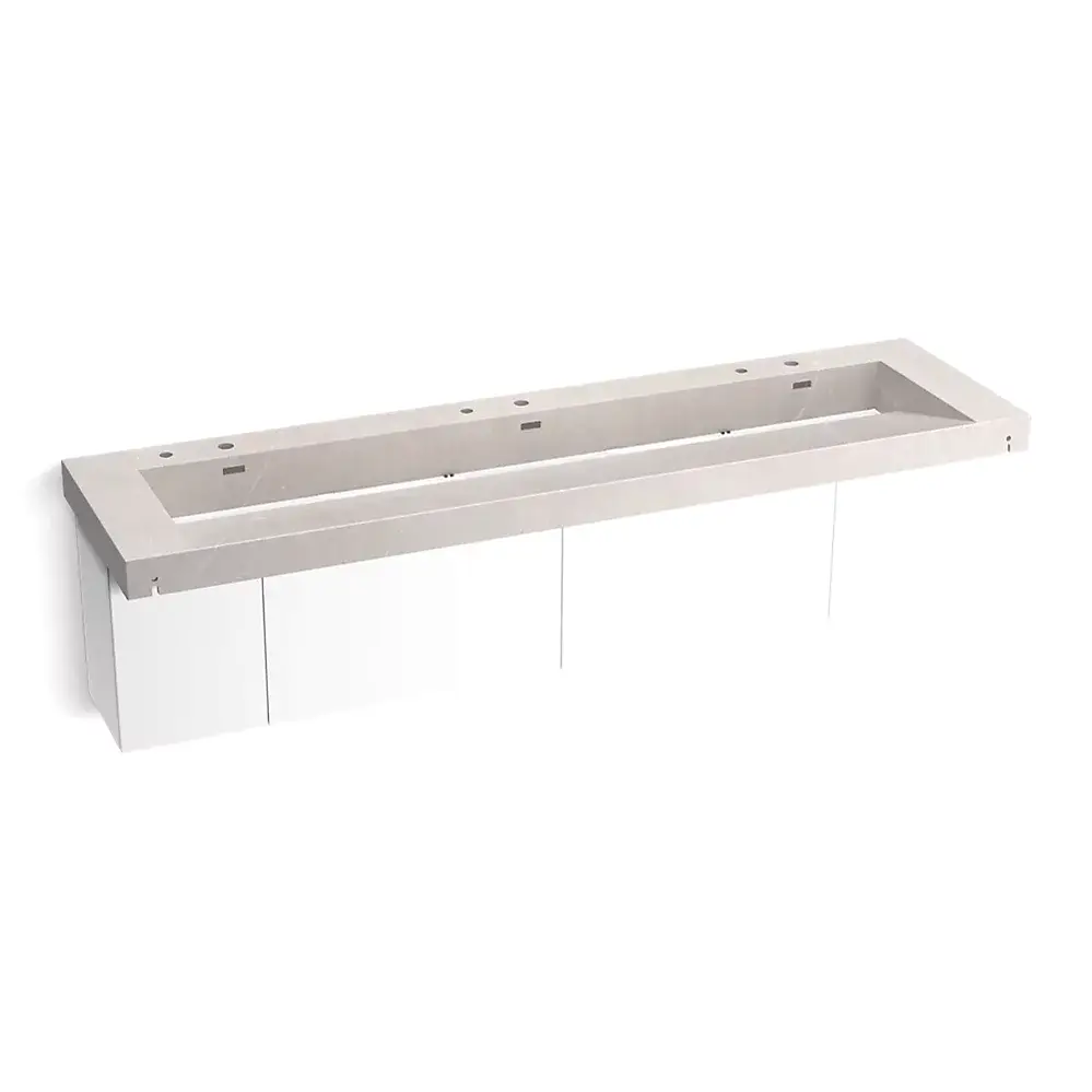 Kohler 81033-BPW-KED Constellation 90" Wall Mount Trough System Desert Silver