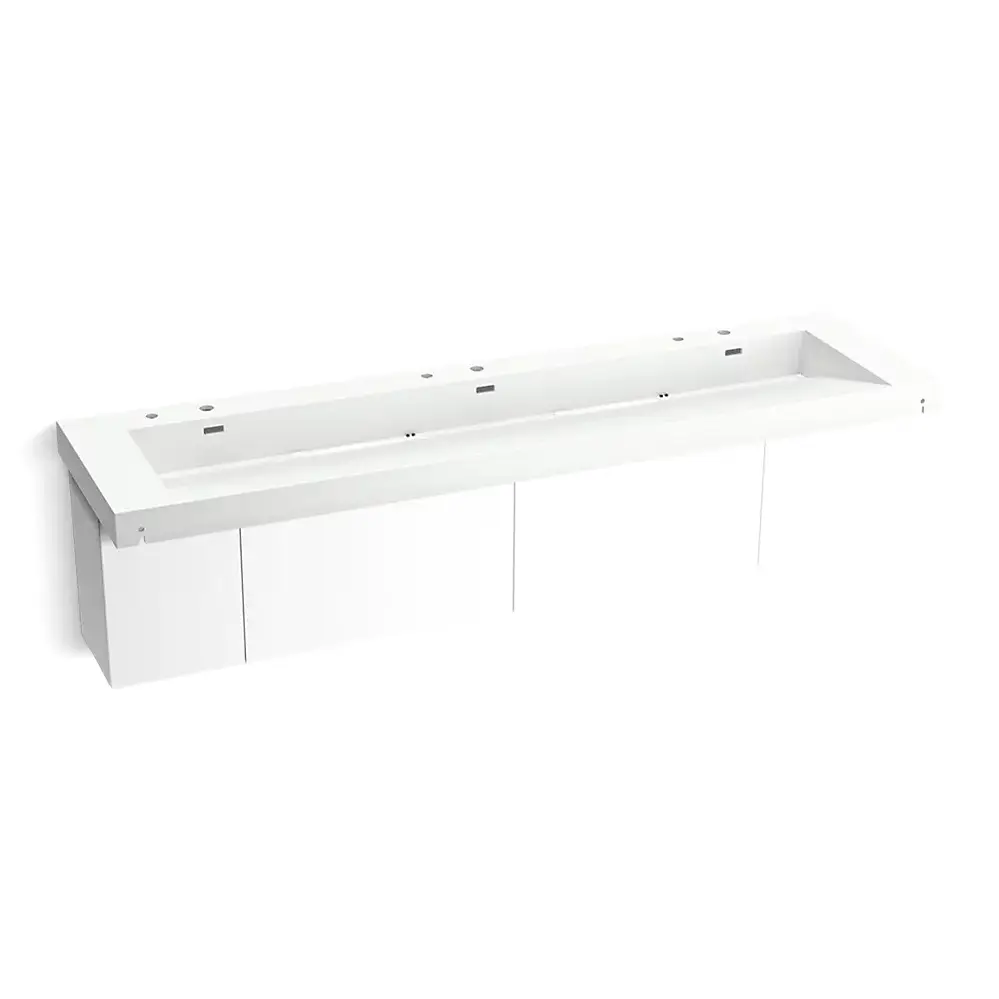 Kohler 81033-BPW-KEH Constellation 90" Wall Mount Trough System Miami White
