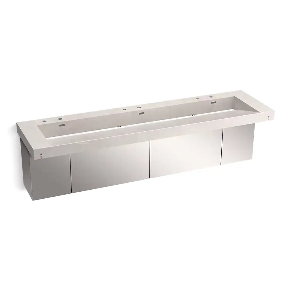 Kohler 81033-BSS-KED Constellation 90" Wall Mount Trough System Desert Silver