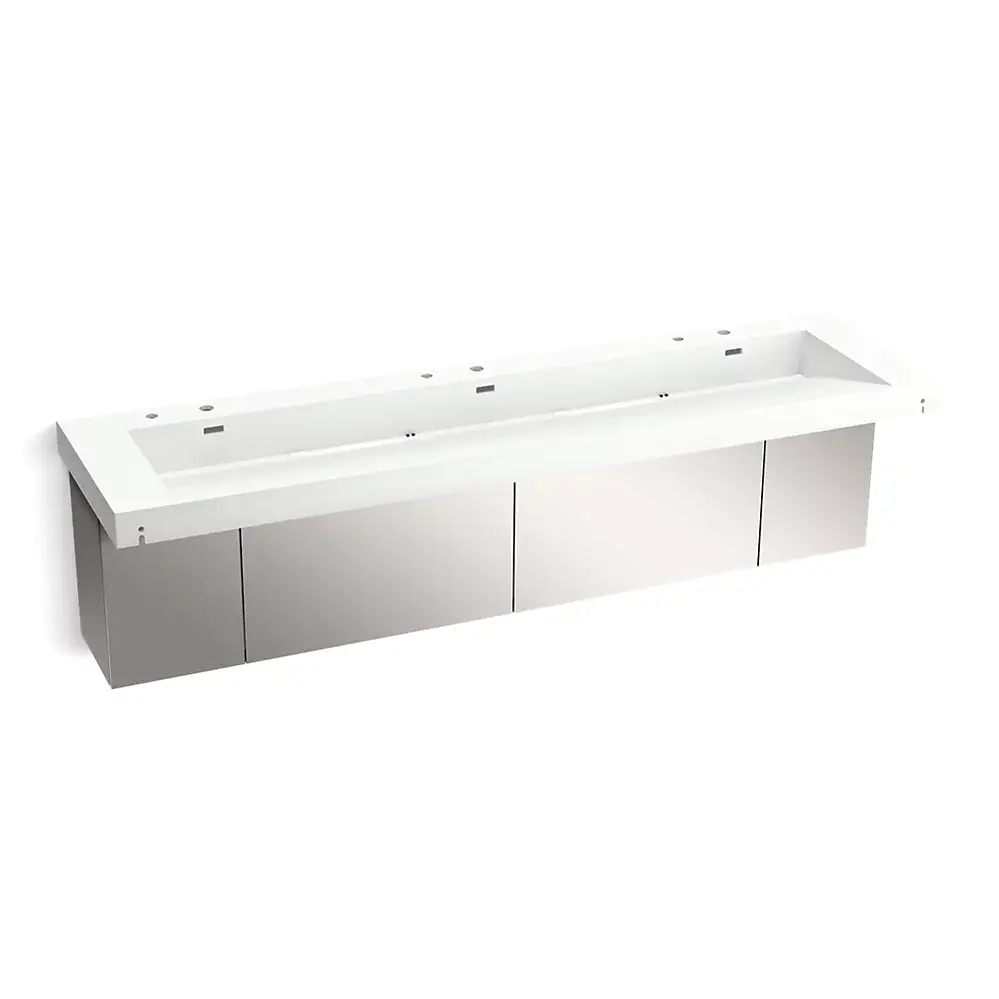 Kohler 81033-BSS-KEH Constellation 90" Wall Mount Trough System Miami White