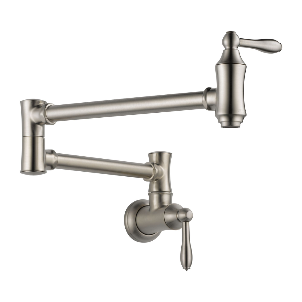 Delta 1177LF Traditional Wall Mount Pot Filler Brilliance Stainless