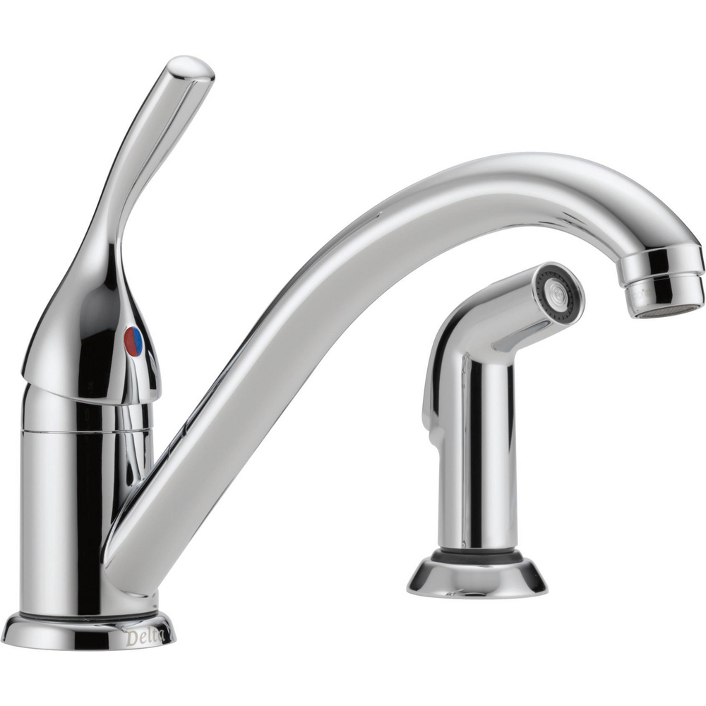 Delta 175-DST Classic Single Handle Kitchen Faucet with Spray