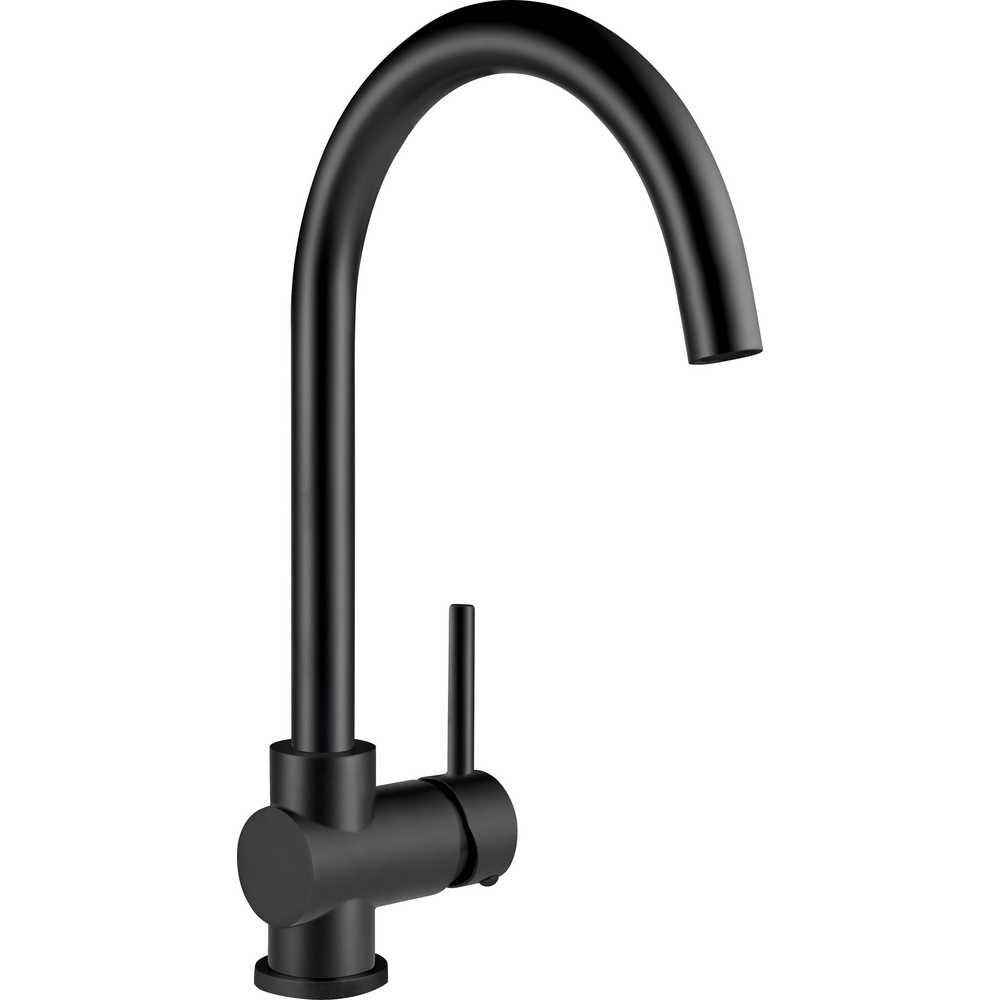 Delta 191LF-BL Tommy Solid Handle Kitchen Faucet Matte Black