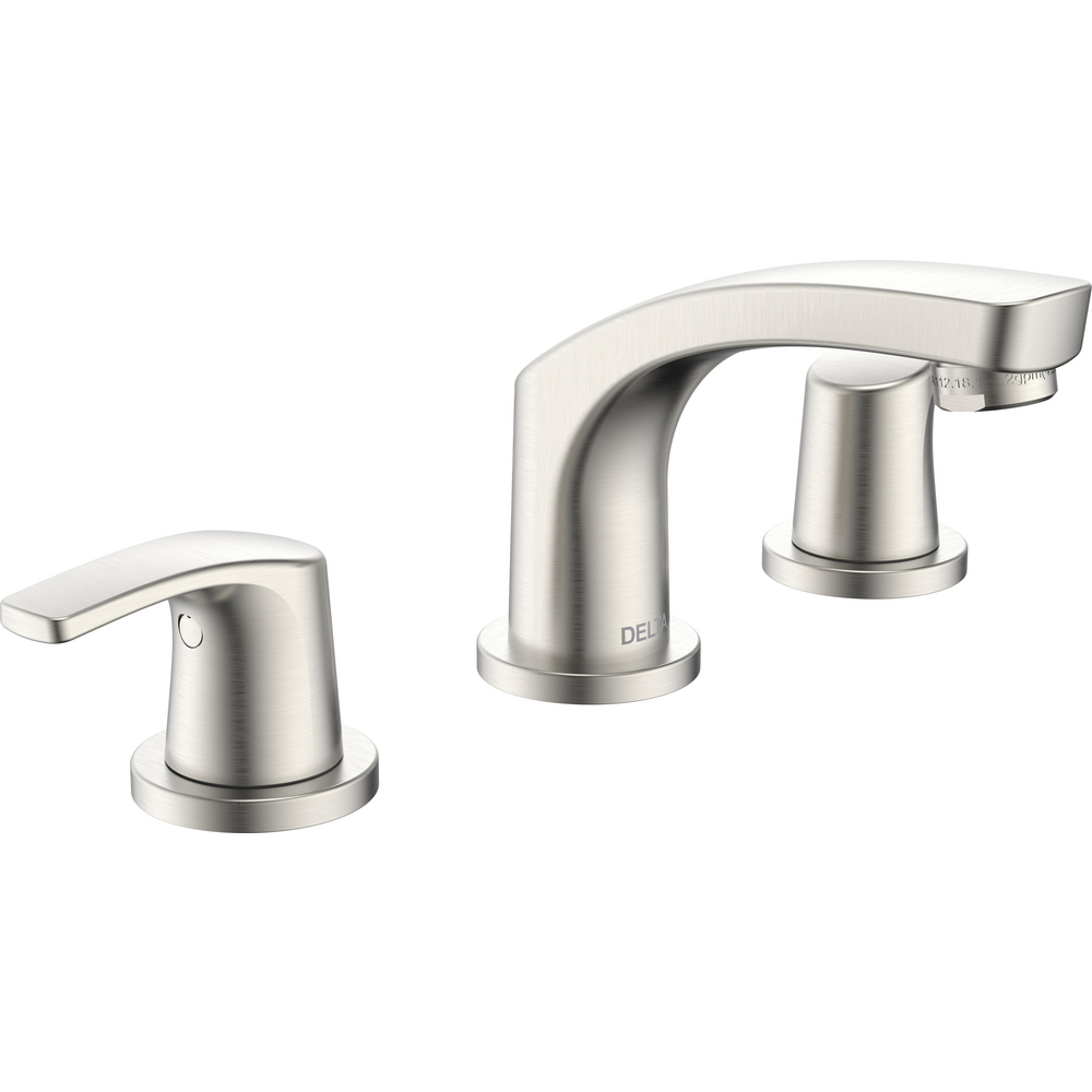 Delta 3534LF-SS-LPU Wynne Two Handle Widespread Lavatory Faucet Less Pop-Up Stainless