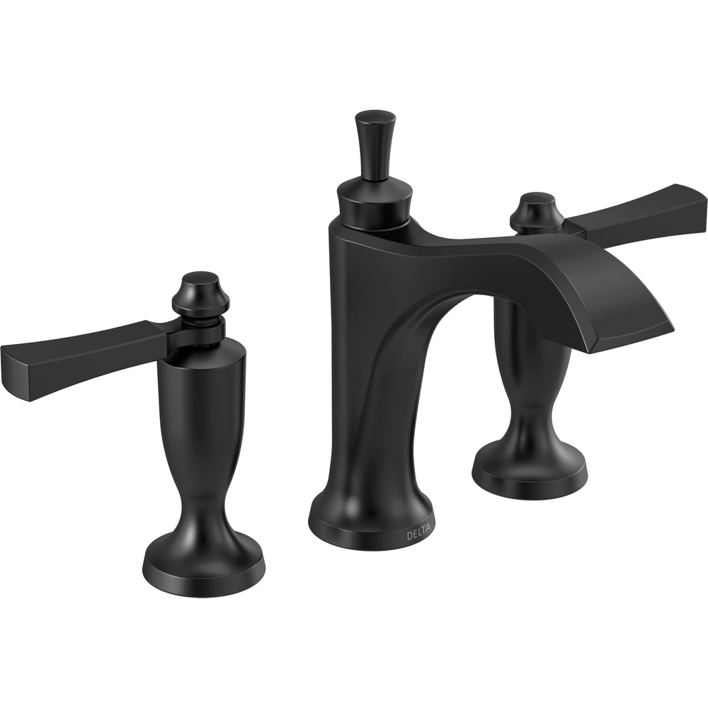 Delta 3556-BLMPU-DST Dorval Widespread Bathroom Faucet Matte Black