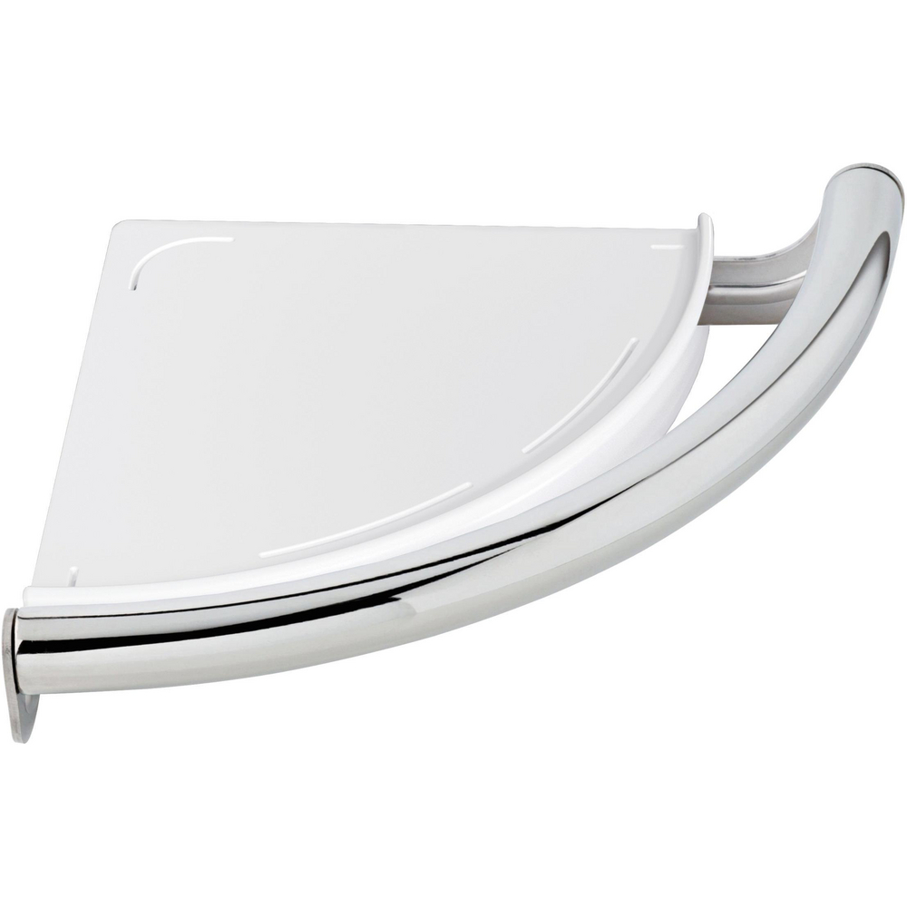 Delta 41516 Contemporary Corner Shelf With Assist Bar Chrome