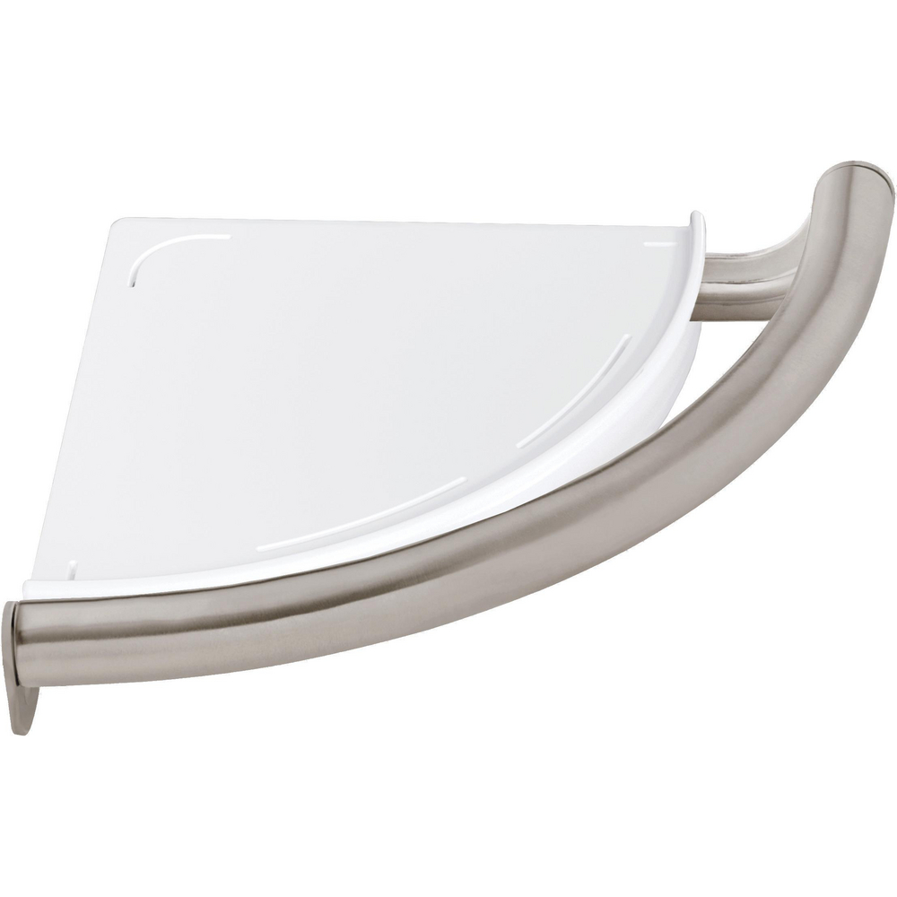 Delta 41516-SS Contemporary Corner Shelf With Assist Bar Stainless