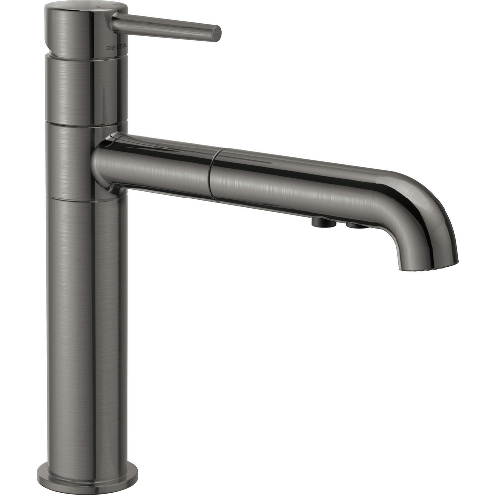 Delta 4159-KS-DST Trinsic Single Handle Pull-Out Kitchen Faucet Black Stainless