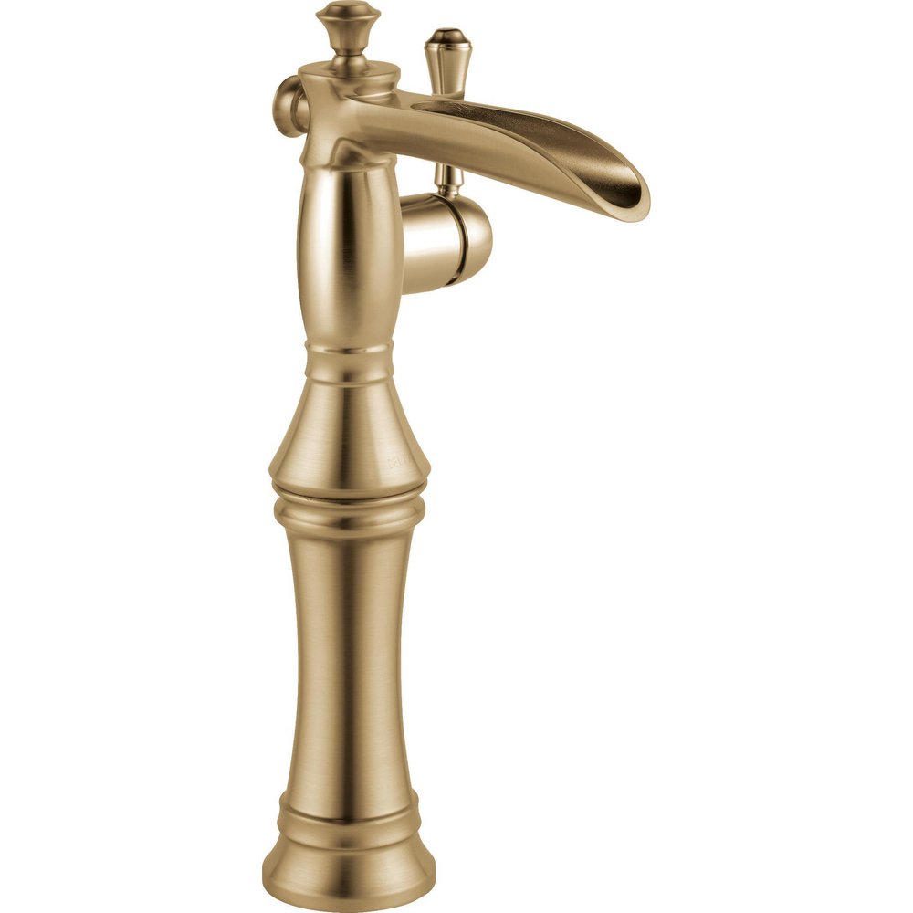 Delta 798LF Cassidy Single Handle Channel Vessel Bathroom Faucet Champagne Bronze