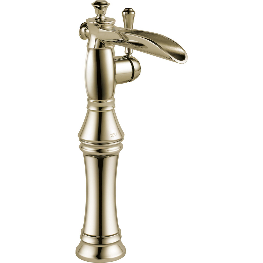 Delta 798LF Cassidy Single Handle Channel Vessel Bathroom Faucet Polished Nickel