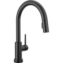 Delta 9159T-BL-DST Trinsic Single Handle Pull-Down Kitchen Faucet Touch2O Matte Black