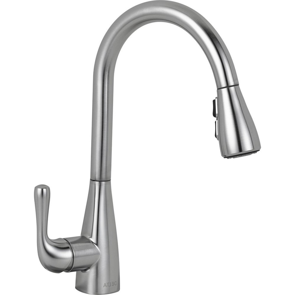 Delta 986LF Marley Single Handle Pull Down Kitchen Faucet Arctic Stainless