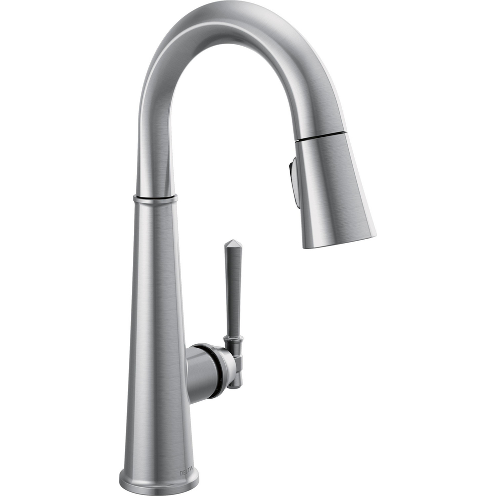 Delta 9982-AR-PR-DST Emmeline Pull-Down Bar Prep Faucet Arctic Stainless