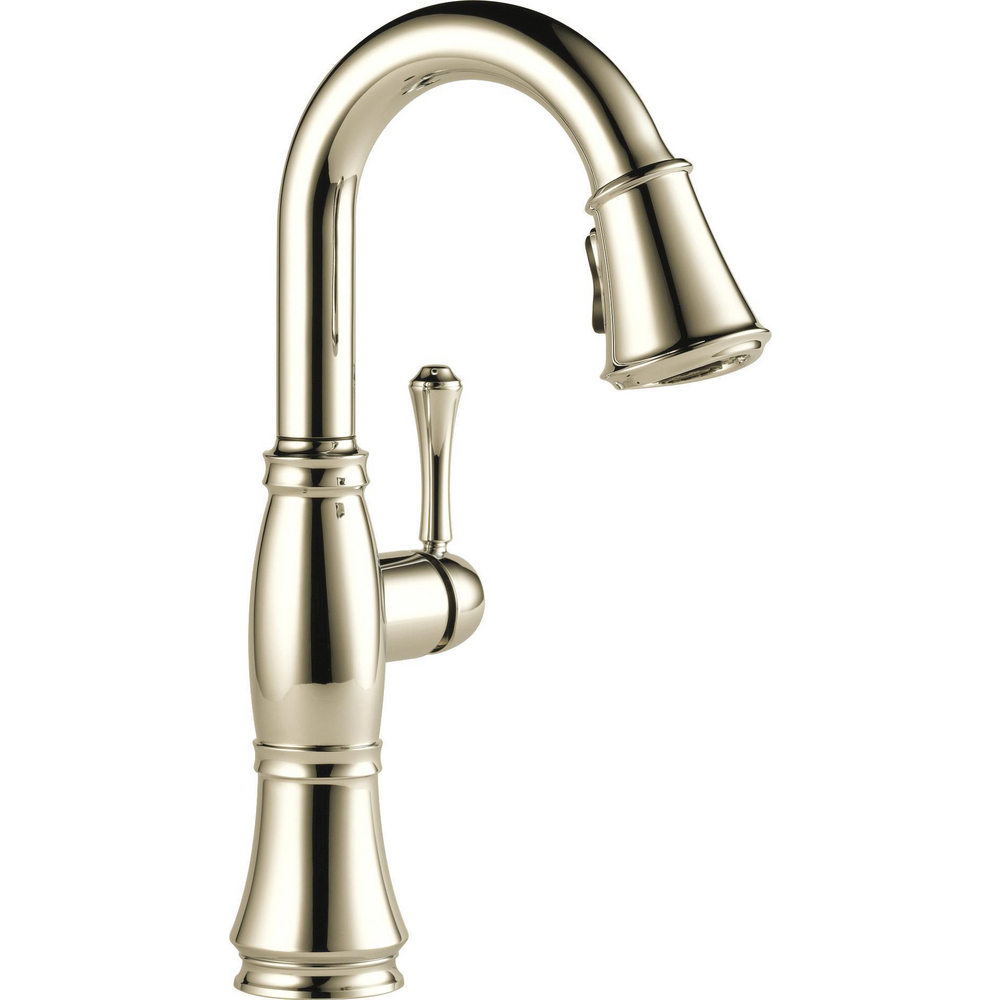 Delta 9997-PN-PR-DST Cassidy Pull-Down Bar Prep Faucet Polished Nickel