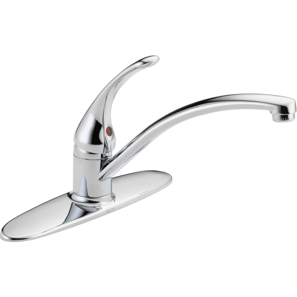 Delta B1310LF Foundations Single Handle Kitchen Faucet Chrome