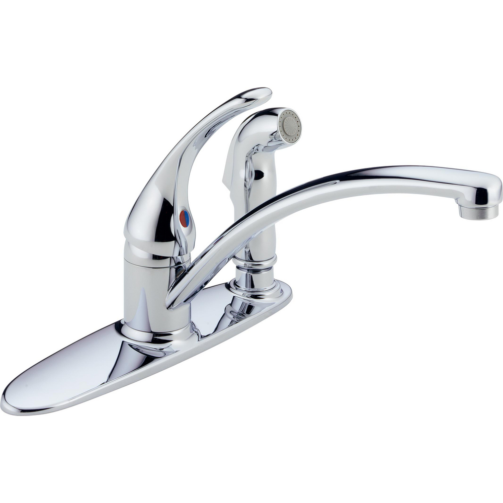 Delta B3310LF-30 Single Handle Kitchen Faucet with Side Sprayer Chrome