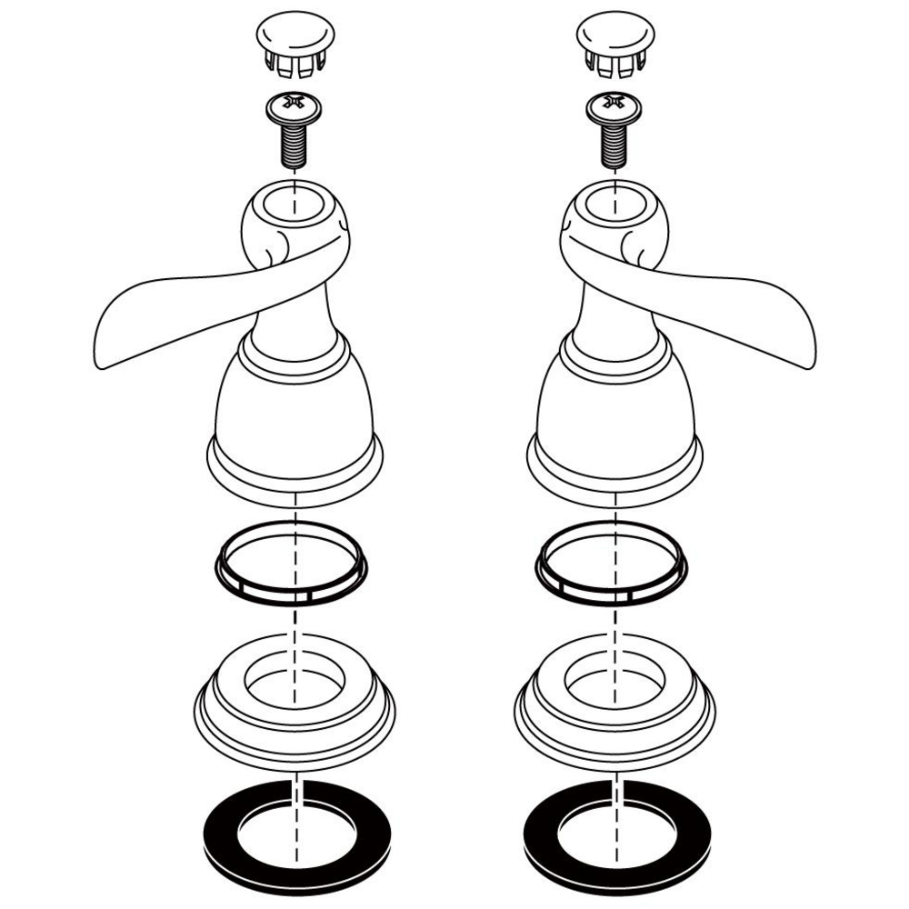Delta RP75267 Windemere Two Metal Lever Handle Kit Chrome