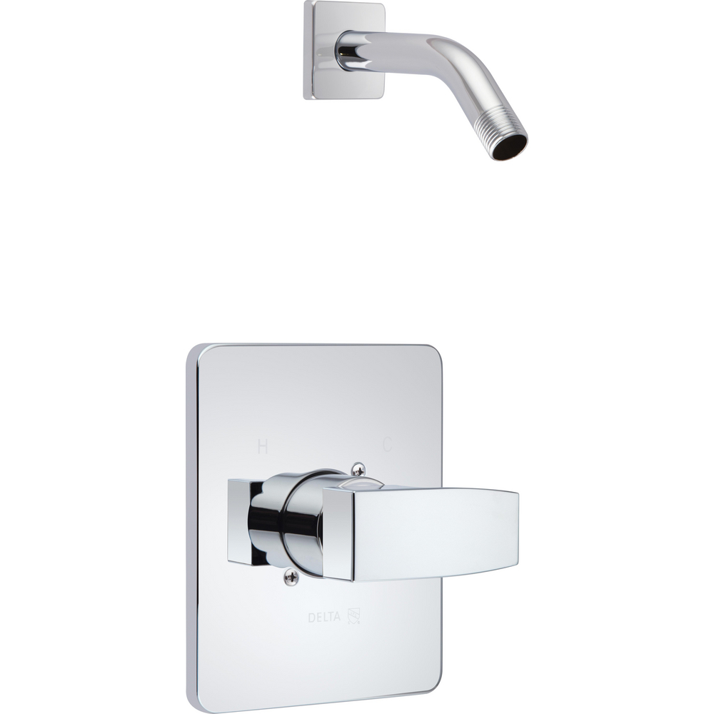 Delta T14267-PP-LHD Modern Angular Shower Only Trim Less Head Chrome