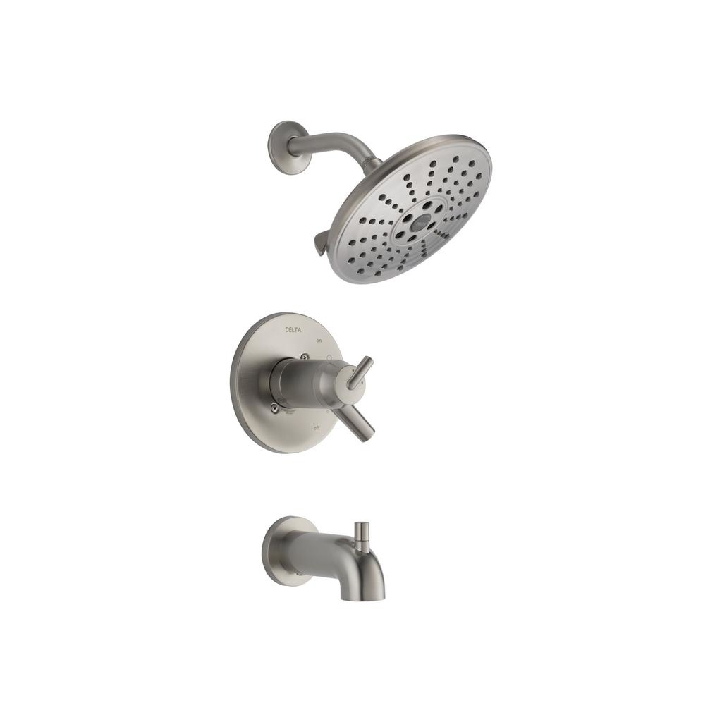Delta T17T459 Trinsic TempAssure 17T Series H2Okinetic Tub Shower Trim Stainless