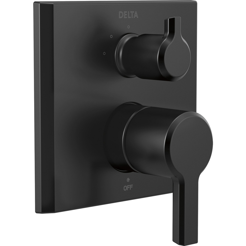 Delta T24899-BL Pivotal 14 Series Integrated Diverter Trim 3-Setting Matte Black