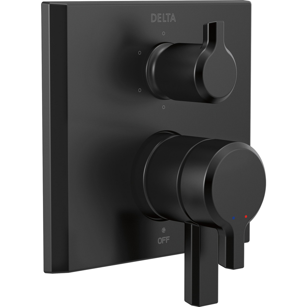 Delta T27999-BL Pivotal 17 Series Integrated Diverter Trim 6 Function Diverter Matte Black